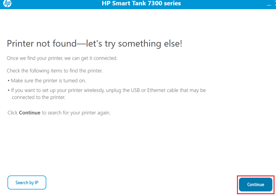 connect HP Smart Tank 7308 printer