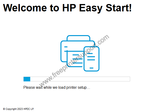 wait printer setup to load