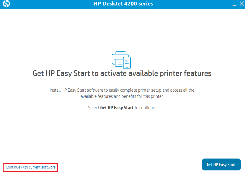click on Continue with current settings