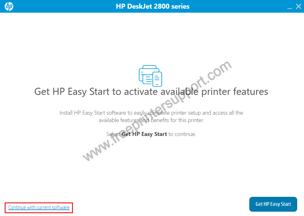 click Continue with current software