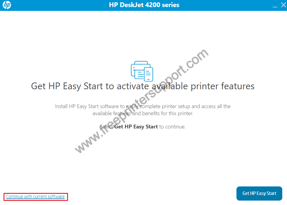 click on Continue with current software