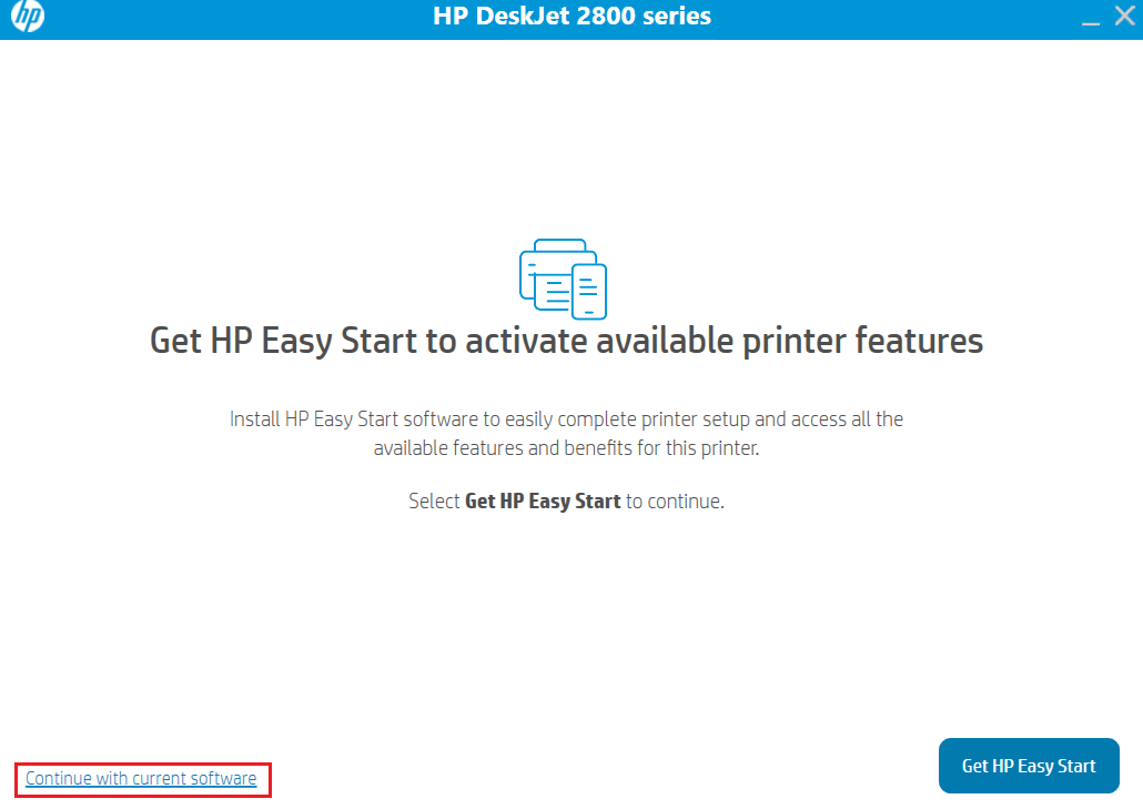 click on Continue with current settings
