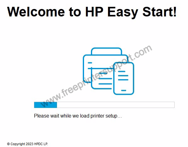 wait for HP Easy Start to load