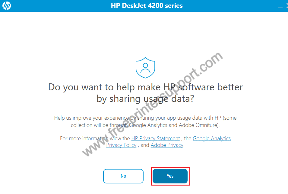 click Yes to proceed