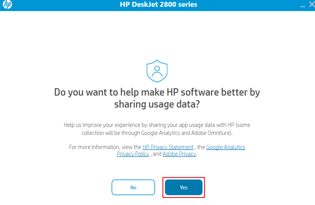 click on Yes to proceed