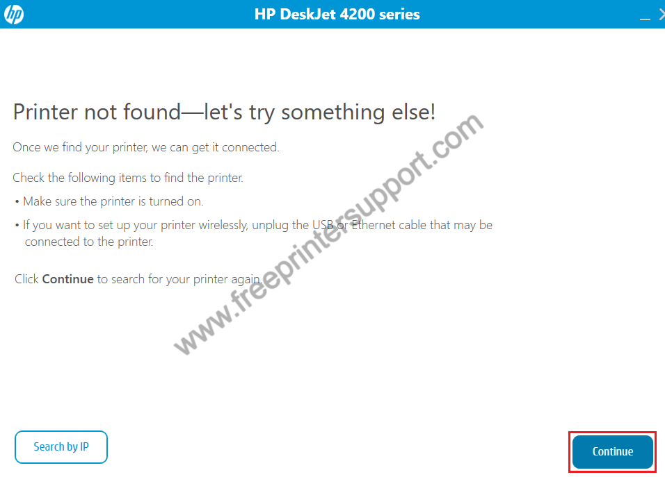 connect HP DeskJet 4222 4222e printer