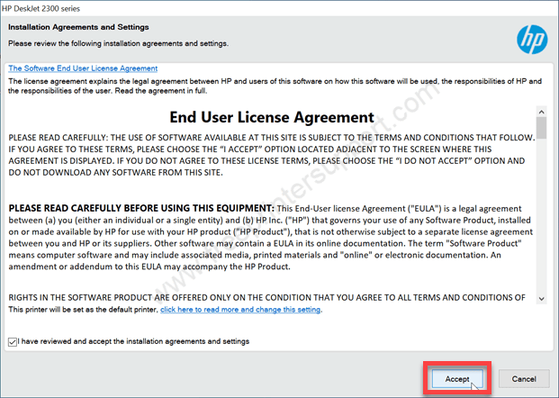 Accept License Agreement