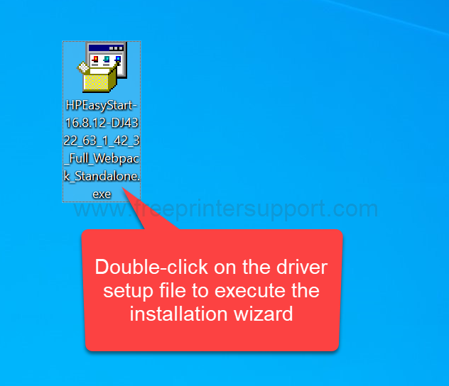Execute the setup file