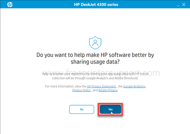 Sharing usage data with HP